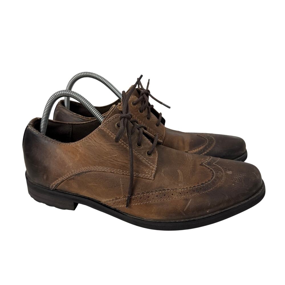 Bed Stu Shoes Mens Size 10.5 Wingtip Oxford Dress Brown Leather Distressed
